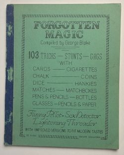 FORGOTTEN MAGIC Blake Magic Tricks Humor Entertainment PB