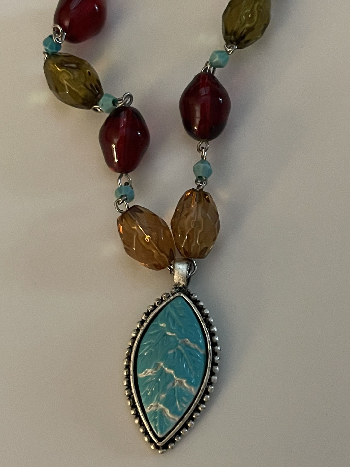 Necklace With Turquoise Pendant