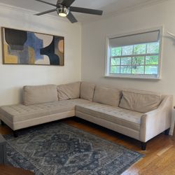 Tan Upholstered Sectional
