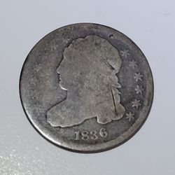 1836 Capped Bust Dime Silver Coin