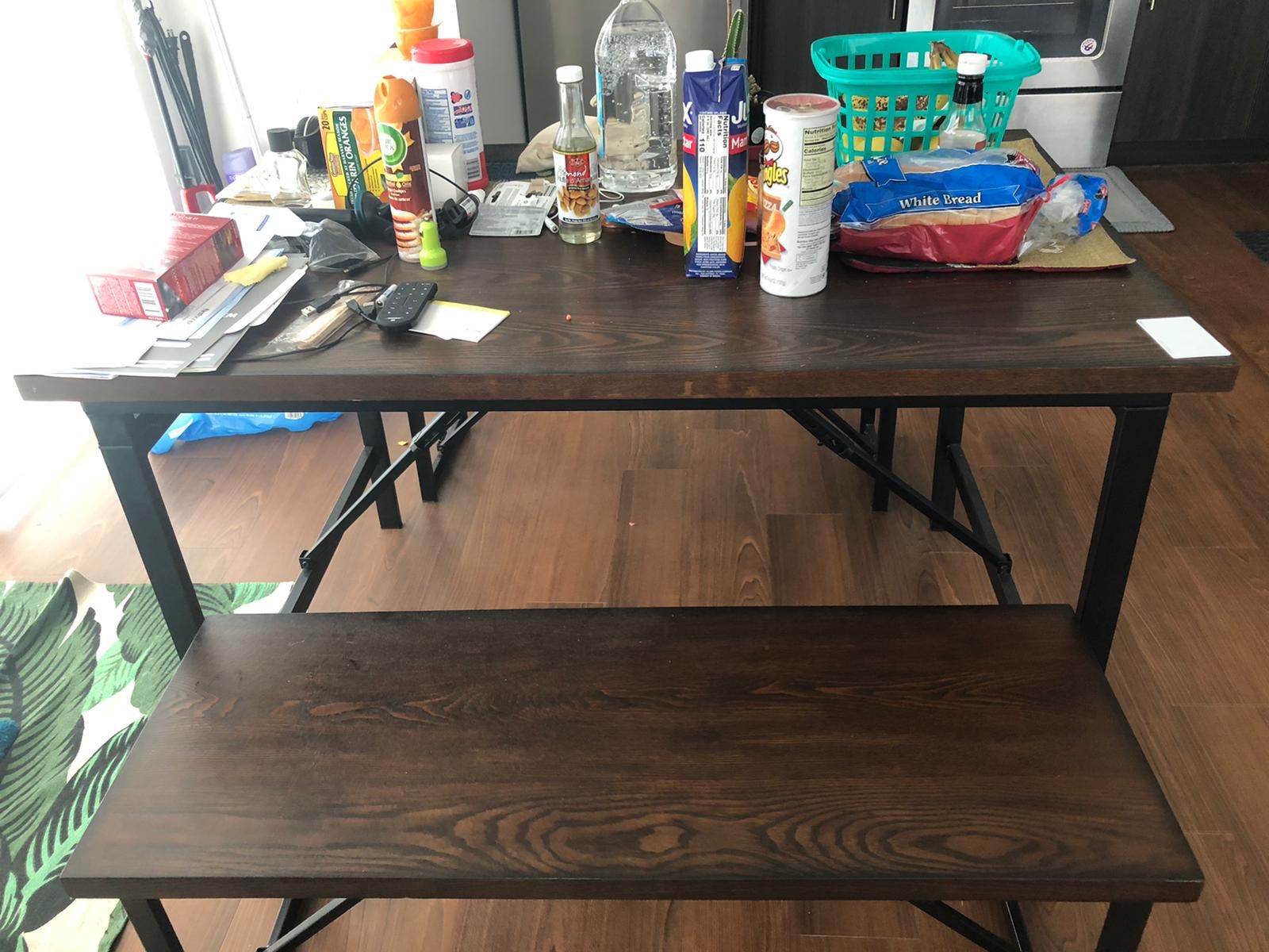 Brand new dining table with bench