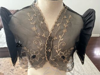Black Elegant Filipiniana Bolero