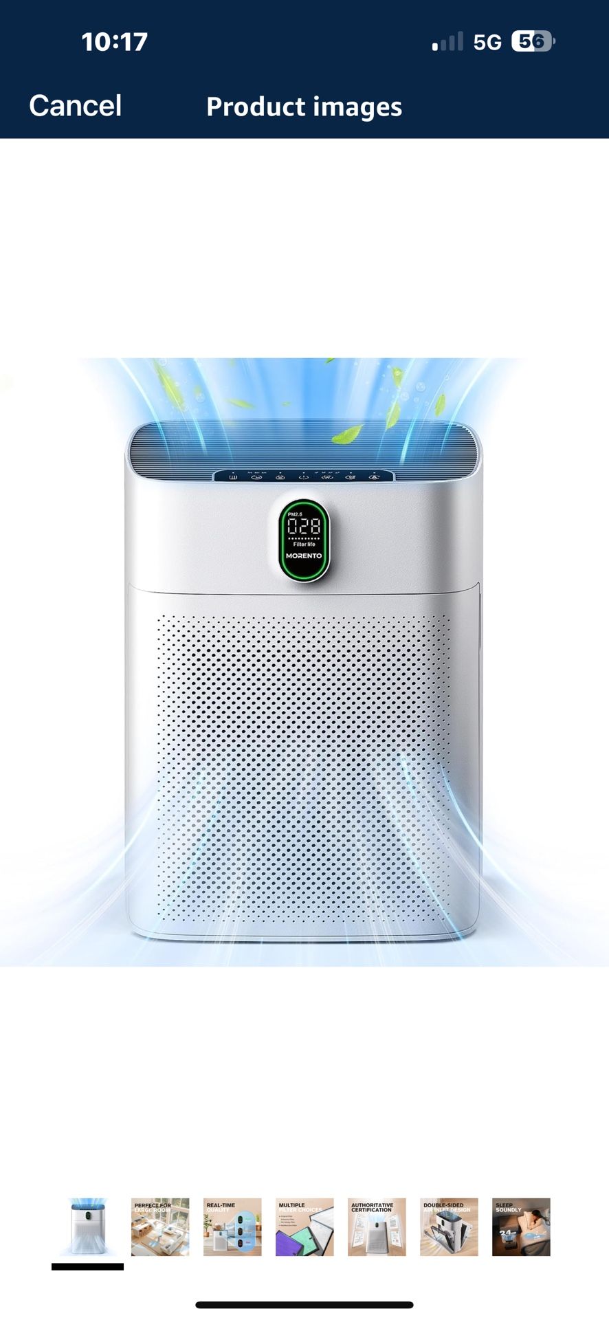 MORENTO Air Purifiers for Home Large Room up to 1076 Sq Ft PM 2.5 Air HY4866