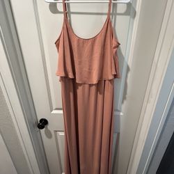 Show me your mumu peach tank Flowy  maxi dress size XXL