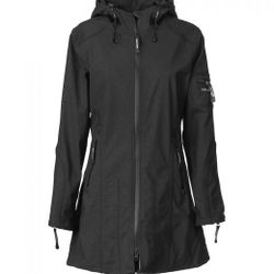 ILSE JACOBSEN BLACK LONG RAINCOAT
