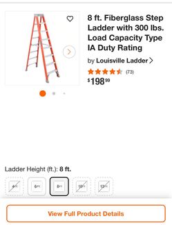 Louisville Ladder 8 ft. Fiberglass Step Ladder