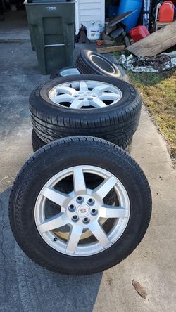 Set of 4 tires and rims 6 lug 17 inch rims 600 obo