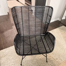 Black Wicker Accent Chair