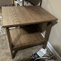 Brown End Table/Nightstand/Printer Table