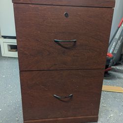 Cherry Wood File Cabinet 