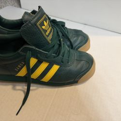 Adidas Original J Green Samoa Gold Shoes Youth Unisex Sizes 4 1/2