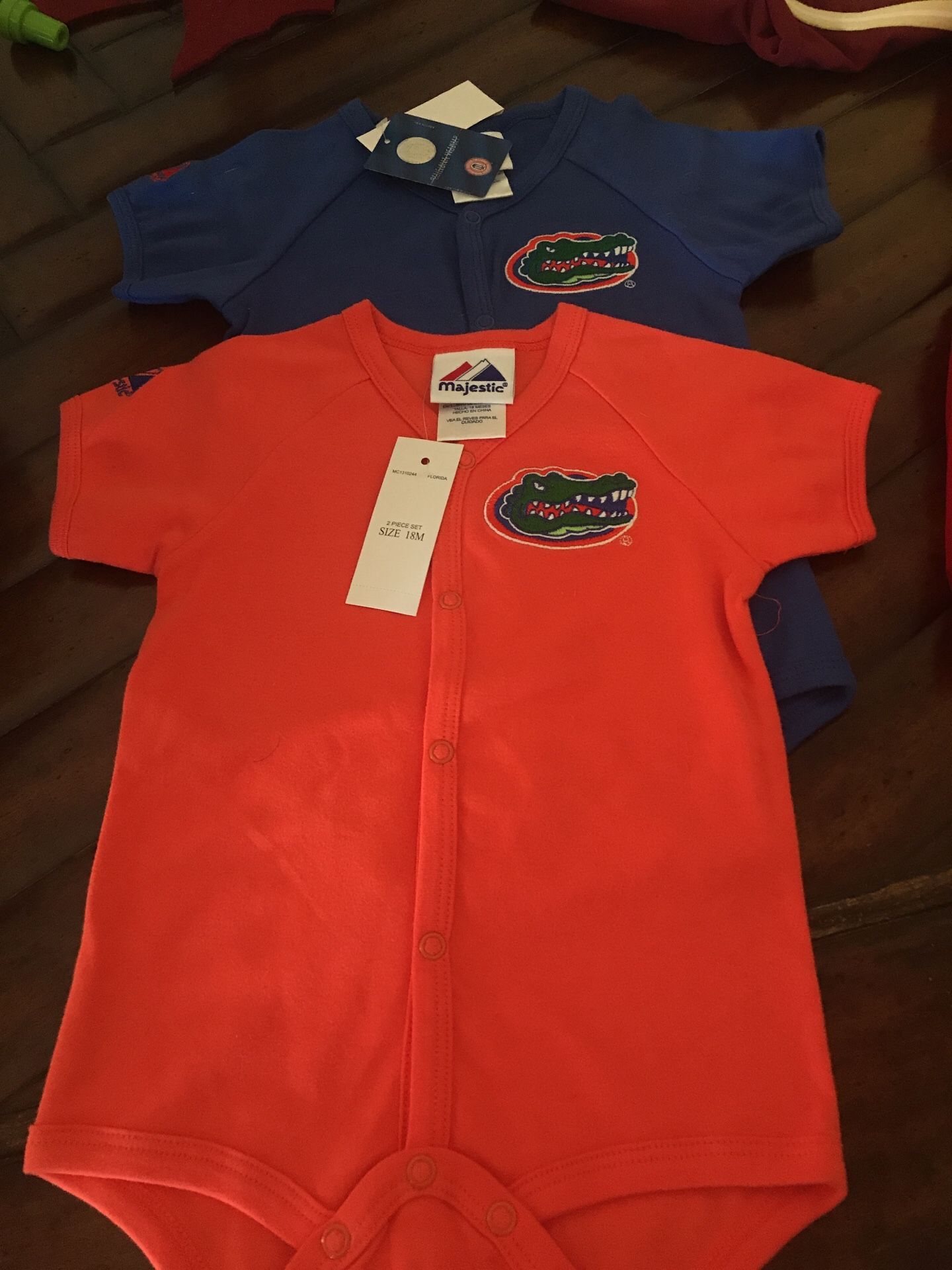 Two NEW 18M Gator Onesies