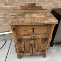 Rustic Table/night Stand Looking Piece Of Furniture