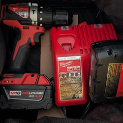 Hammer drill 1/2" brushless m18 + charger + 2 batteries