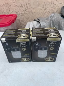 Elementals by Hampton Bay Exterior Wall Lanterns Matte Black