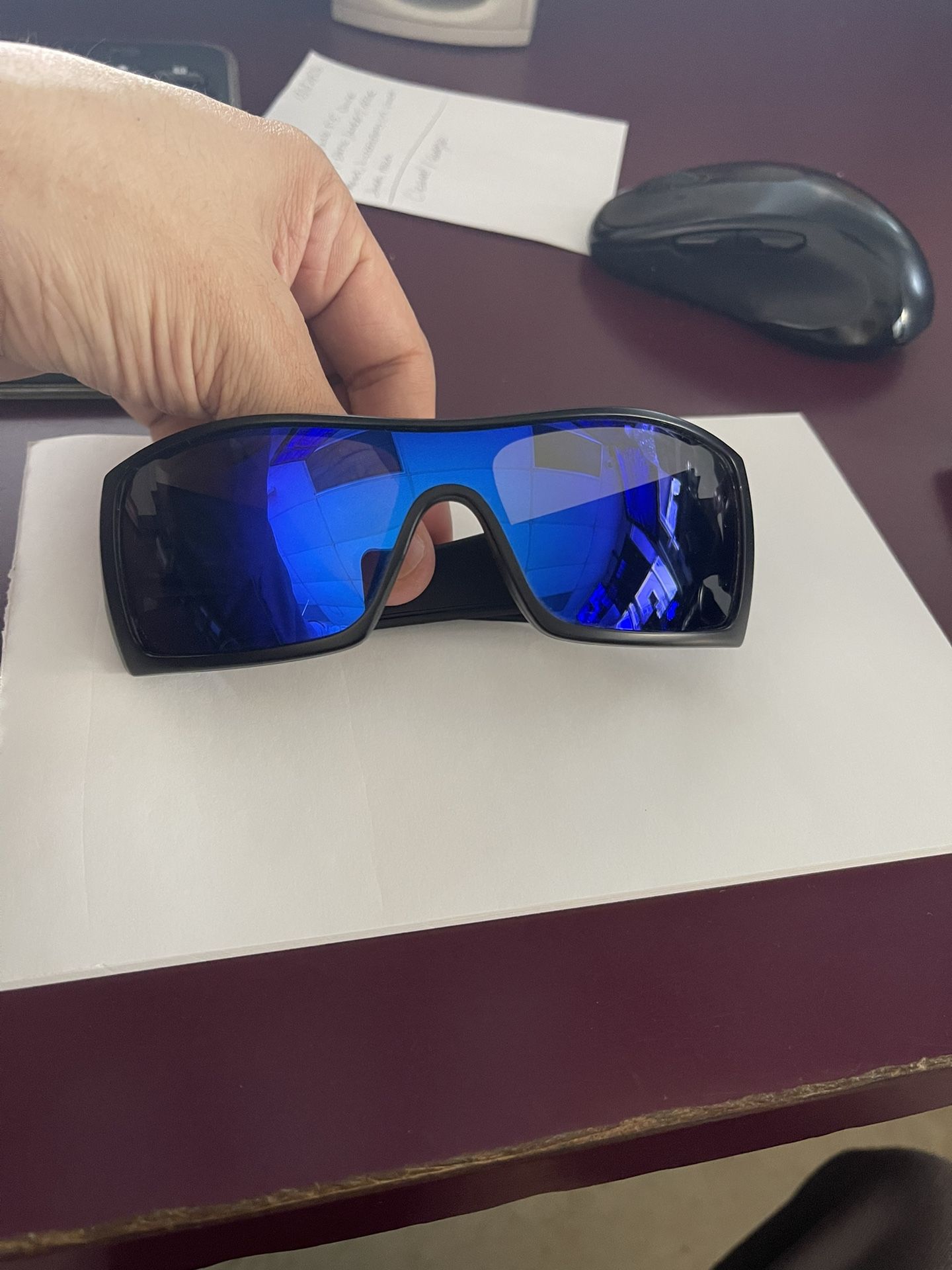 Oakley Batwolf Polarized Blue Lenses With Blue Icons (Local Pick Up Only) 