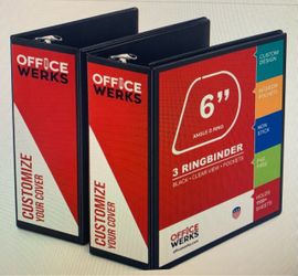 📚 6” Heavy-Duty Office Binders – $5 Each