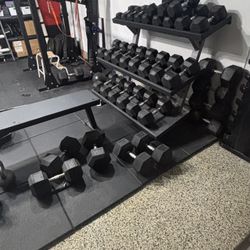 Inspire Rubber Encased Hexagonal Dumbbells