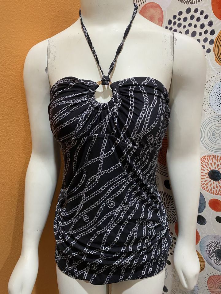 New Michael Kors Tankini Swimsuit Chain link Medium
