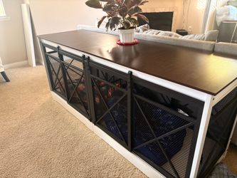 Large Furniture-Style Dog Crate with Sliding Doors