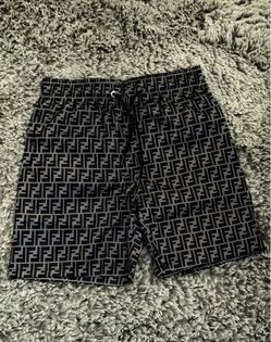 FENDI FF Nylon Swim Shorts In Black