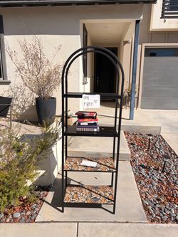 FREE Tall arch black bookshelf display shelf