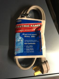 Professional Electric range 3 prong 220v power cord.