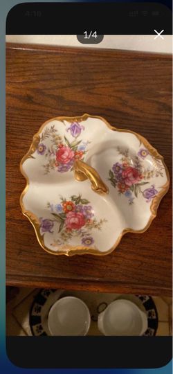 Vintage Beckwith China. Japan 3 section divided relish dish tray plate