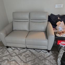 Almost Brand New Light Gray 2 Seat Recliner 