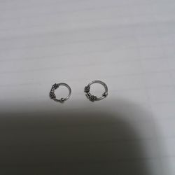 Sterling Silver Bali Hoop Bose Ring 9mm