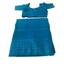 Turquoise Blue Sari Saree