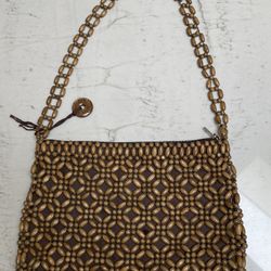 The Sak Hobo Bag Handmade Beaded Collection, Wood Beads Natural Finish