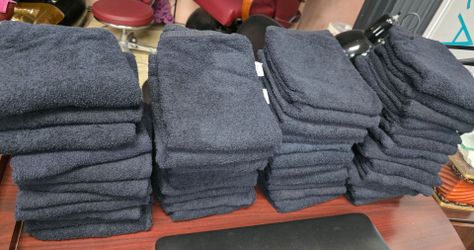 100 % cotton towels black