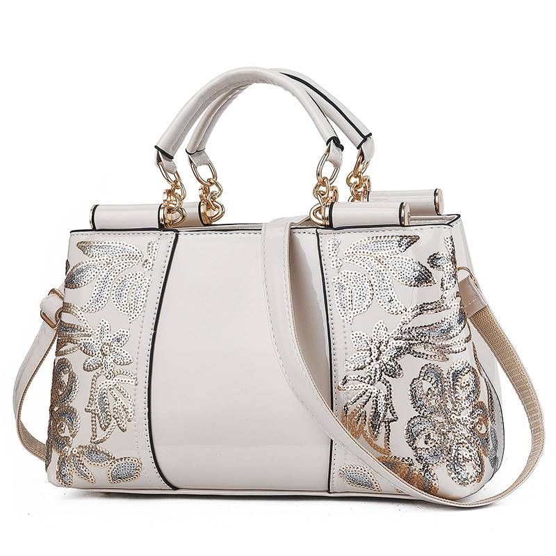 Women's Shoulder Bag Fashion Sequins Party Wedding Bridal White