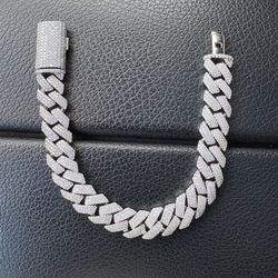 Cuban Link Bracelet Moissanite 