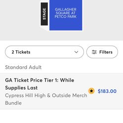 2 tickets to petco park tech 9 concert