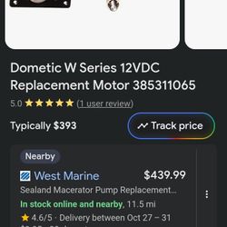 Dometic S And T Series Vacuum Pump Replacement Motor Kit