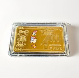 Disney 100 Daisy Duck Gold Bar Collectible