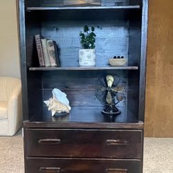 Solid Wood Bookshelves With Drawers