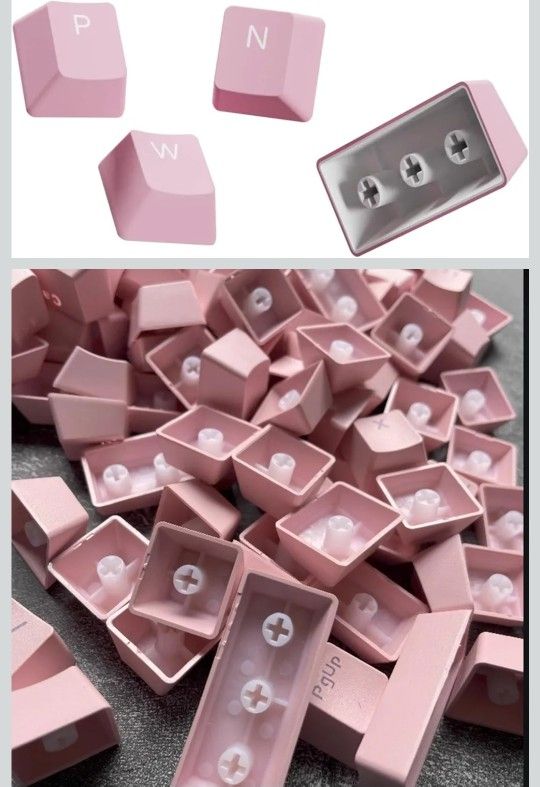 Pink Keyboard Caps