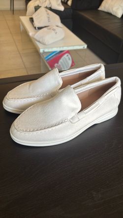 White Suede Loafers