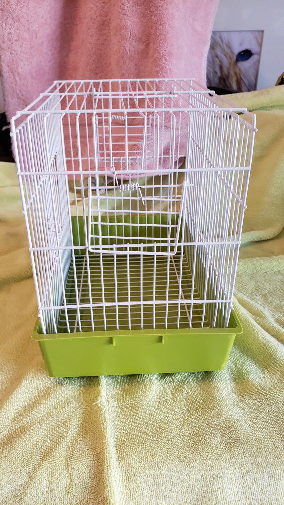 Two Small Carry Bird Cages & 1 Steel Cage