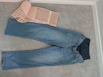 maternity jeans with support belt