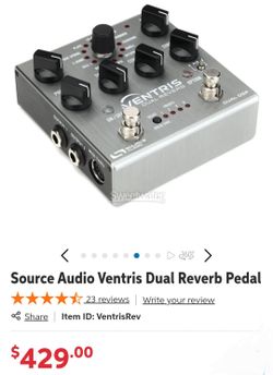 Source Audio VENTRIS Reverb as NEW