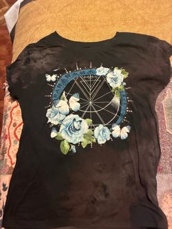 Blue Shimmer Long Sleeve Top