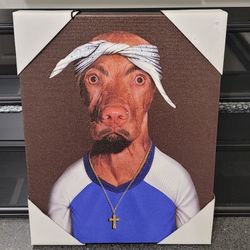 2pac As A Dog Canvas