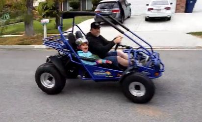 Blue Two-Seat off road buggy TrailMaster 150 XRS