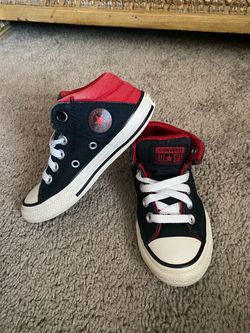Size 11 US Converse All Star black and red Mid-Top Sneakers