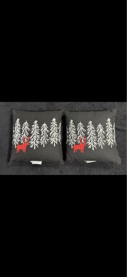 Christmas Pillows (Black)- price for both pillows together