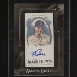 ANDREW BENINTENDI SIGNED 2017 Topps Allen & Ginter Framed Mini RC Baseball Card